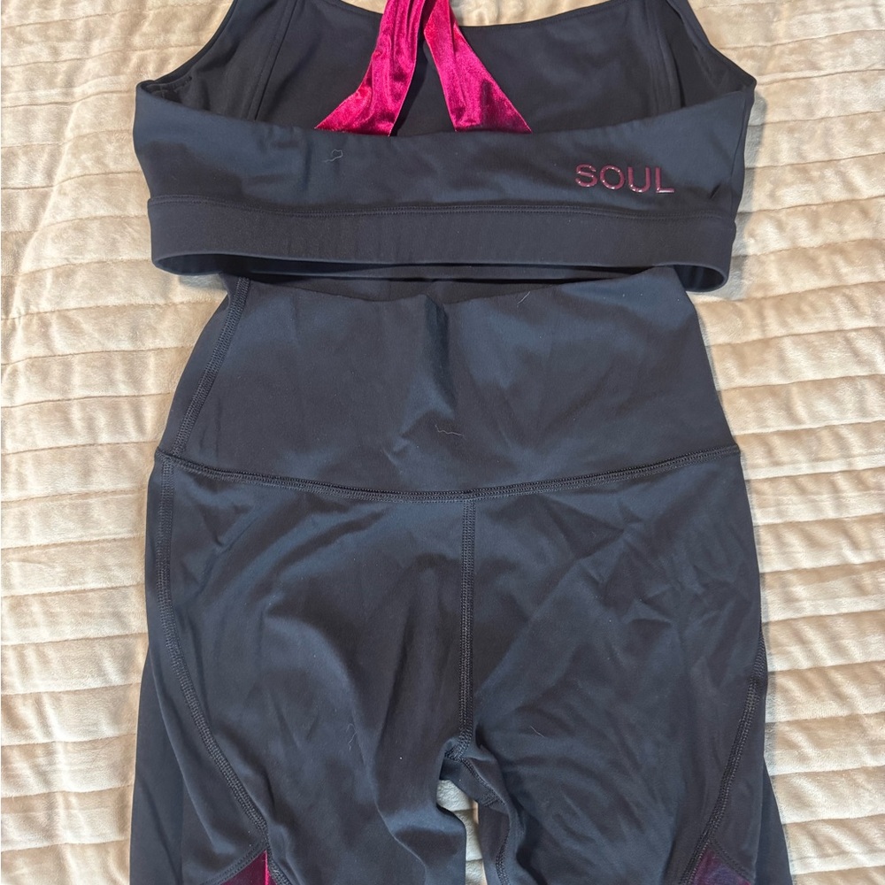 Soul Black and Pink Activewear Set